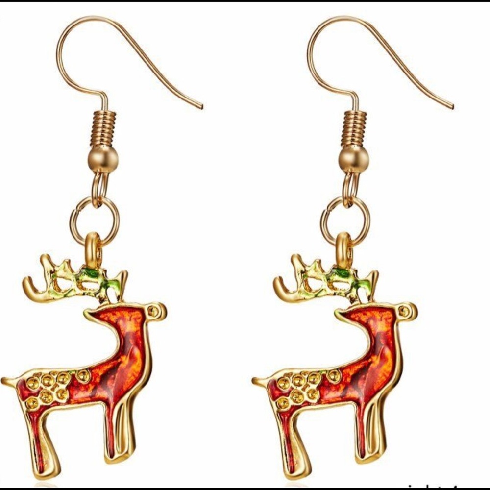 Christmas Reindeer Holiday Earrings